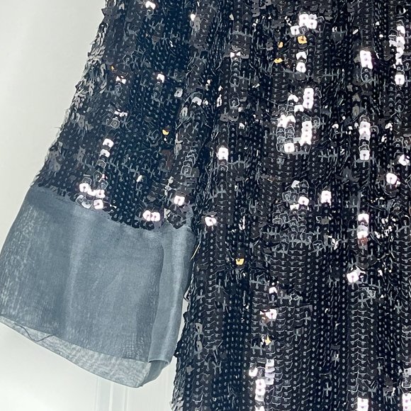 EUC Vintage Diane von Furstenberg sequin silk shift dress SIZE 12 - Picture 5 of 8